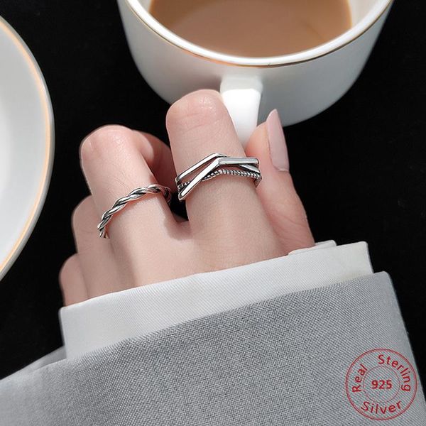 cluster rings ladies simple open ring winding twisted geometric multi-layer 925 sterling silver creative jewelry, Golden;silver
cluster rings ladies simple open ring winding twisted geometric multi-layer 925 sterling silver creative jewelry, Golden;silver