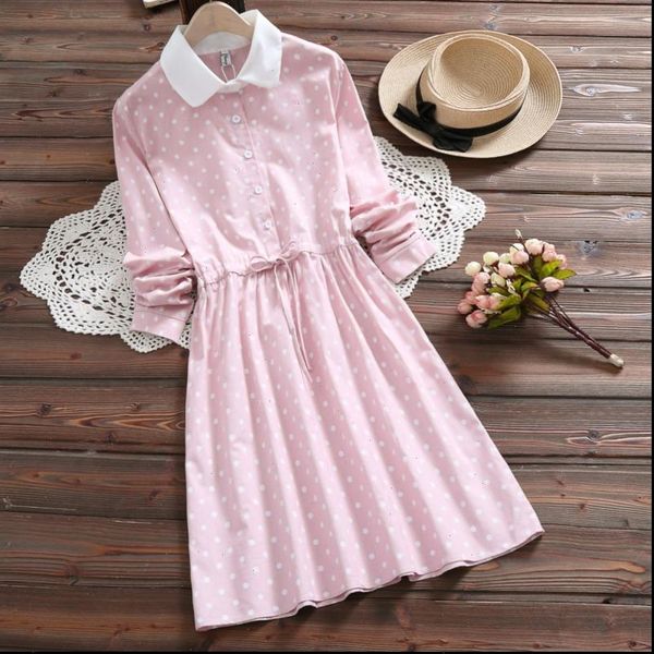 mori girl spring autumn cute womens dresses yellow pink polka dot lace up vestido long sleeve kawaii sweet elegant, Black;gray
mori girl spring autumn cute womens dresses yellow pink polka dot lace up vestido long sleeve kawaii sweet elegant, Black;gray