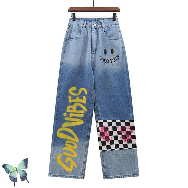 men's jeans stock straight gradient graffiti plaid print loose trousers good vibes mens homme, Blue
men's jeans stock straight gradient graffiti plaid print loose trousers good vibes mens homme, Blue
