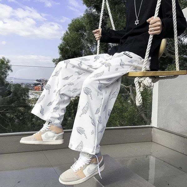 men's pants men korean printed casual sweatpants spring summer streetwear techwear loose joggers straight trousers pantalones hombre, Black
men's pants men korean printed casual sweatpants spring summer streetwear techwear loose joggers straight trousers pantalones hombre, Black