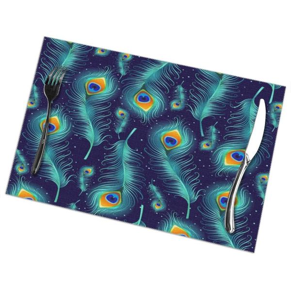 mats & pads tableware pad placemats 6 pcstable mat non-slip peacock feather for dining table
mats & pads tableware pad placemats 6 pcstable mat non-slip peacock feather for dining table
