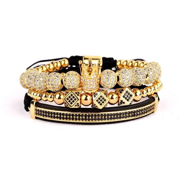 3pcs/set hip-hop punk cz micro pave crown beads bracelet for men women roman numeral braided rope chain luxury fashion jewelry link,, Black
3pcs/set hip-hop punk cz micro pave crown beads bracelet for men women roman numeral braided rope chain luxury fashion jewelry link,, Black