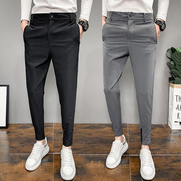 men's pants pantalon homme korean office trousers men fashion solid slim fit casual streetwear suit pant long clothing, Black
men's pants pantalon homme korean office trousers men fashion solid slim fit casual streetwear suit pant long clothing, Black