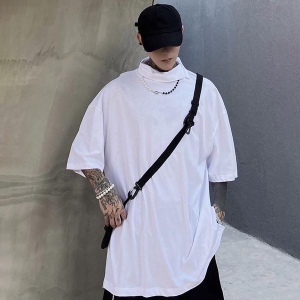 men's t-shirts white short sleeve t-shirt summer loose casual basic color high collar cotton versatile solid bottomed half t, White;black
men's t-shirts white short sleeve t-shirt summer loose casual basic color high collar cotton versatile solid bottomed half t, White;black