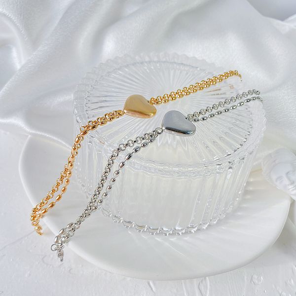 18cm+4cm double-layer chaintitanium steel peach heart bracelet fashion simple student girlfriends sweet lover charms bracelet jewelry gift, Black
18cm+4cm double-layer chaintitanium steel peach heart bracelet fashion simple student girlfriends sweet lover charms bracelet jewelry gift, Black