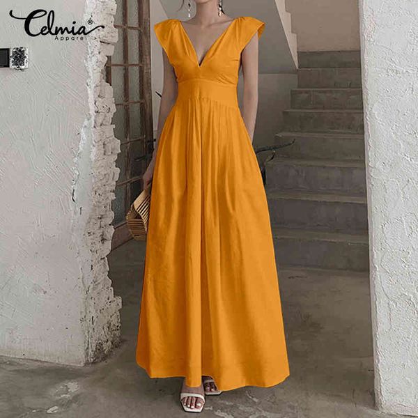 dresses celmia women ruffled short sleeve dress deep v neck summer solid maxi sundress elegant high waist party long vestidos 5xl, Black;gray
dresses celmia women ruffled short sleeve dress deep v neck summer solid maxi sundress elegant high waist party long vestidos 5xl, Black;gray