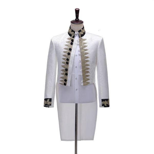 men's suits & blazers men blazer retro european court jacquard white gold prince jacket performing stage drama banquet wear christmas, White;black
men's suits & blazers men blazer retro european court jacquard white gold prince jacket performing stage drama banquet wear christmas, White;black