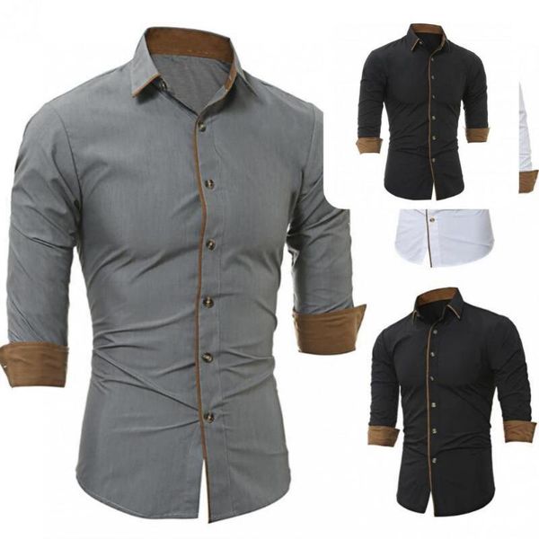men's casual shirts men shirt terrific long sleeve contrast colors skin-friendly autumn, White;black
men's casual shirts men shirt terrific long sleeve contrast colors skin-friendly autumn, White;black