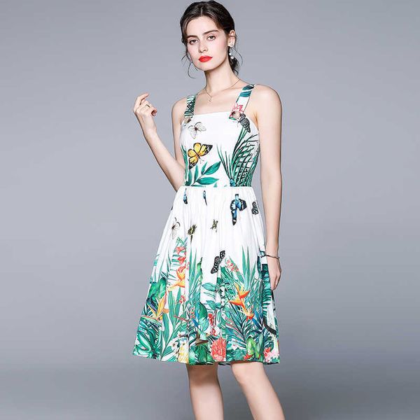 women elegant vintage butterfly flower print spaghetti strap casual party robe femme summer designer holiday slim dress vestidos 210525, Black;gray
women elegant vintage butterfly flower print spaghetti strap casual party robe femme summer designer holiday slim dress vestidos 210525, Black;gray