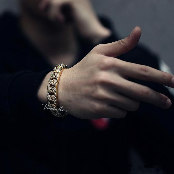 charm bracelets men rhinestone fashion bangles gold color iced out miami cuban link chain bracelet hip ho, Golden;silver
charm bracelets men rhinestone fashion bangles gold color iced out miami cuban link chain bracelet hip ho, Golden;silver
