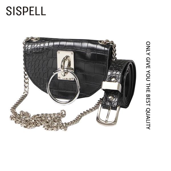 belts sispell patchwork metal buckle women's waist bag adjustable accessories for female streetwear fashion tide, Black;brown
belts sispell patchwork metal buckle women's waist bag adjustable accessories for female streetwear fashion tide, Black;brown