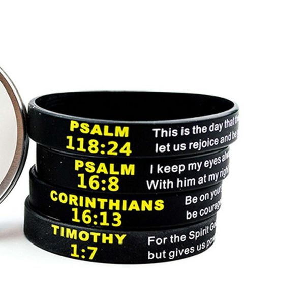 tennis 300pcs jesus christian bible verse psalm timothy corinthians john silicone rubber bracelet wristband, Golden;silver
tennis 300pcs jesus christian bible verse psalm timothy corinthians john silicone rubber bracelet wristband, Golden;silver