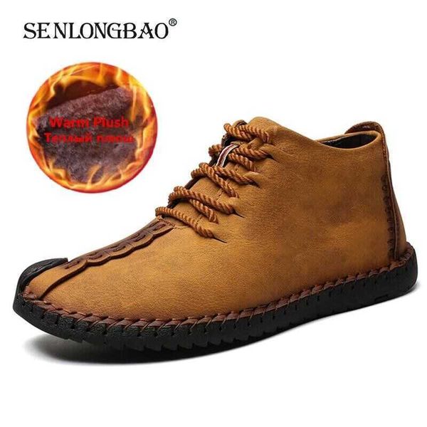 brand fashion men boots split leather men's snow boots warm plush lace-up ankle boots outdoor winter shoes size 48 210619, Black
brand fashion men boots split leather men's snow boots warm plush lace-up ankle boots outdoor winter shoes size 48 210619, Black