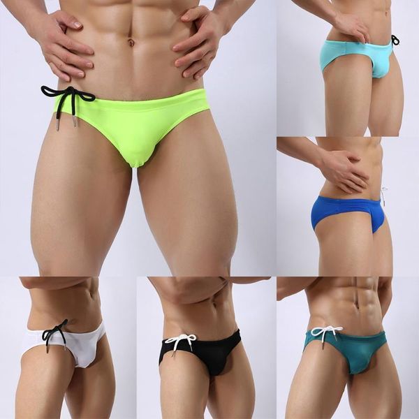 underpants men's nylon bikini swimming trunks underwear stretch briefs tied triangle swimsuit erotic lingerie, Black;white
underpants men's nylon bikini swimming trunks underwear stretch briefs tied triangle swimsuit erotic lingerie, Black;white