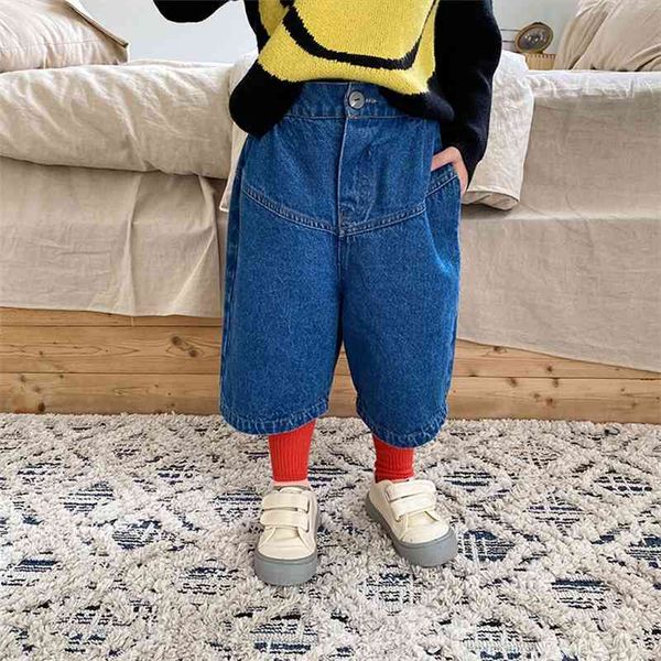 boys and girls loose wide leg jeans spring calf-length 2 colors patchwork denim pants 210708, Blue
boys and girls loose wide leg jeans spring calf-length 2 colors patchwork denim pants 210708, Blue
