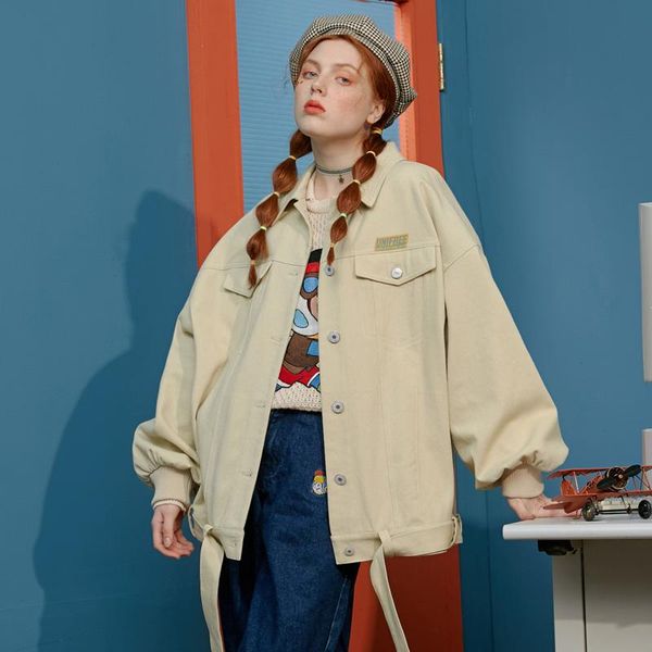 women's jackets unidenim jacket korean version of the loose 2021 spring and autumn white coat, Black;brown
women's jackets unidenim jacket korean version of the loose 2021 spring and autumn white coat, Black;brown