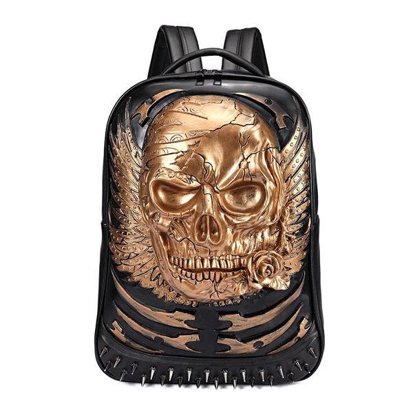 backpack rivet lapmen pu leather women school bags for teenage gothic 3d skull embossed travel bag
backpack rivet lapmen pu leather women school bags for teenage gothic 3d skull embossed travel bag
