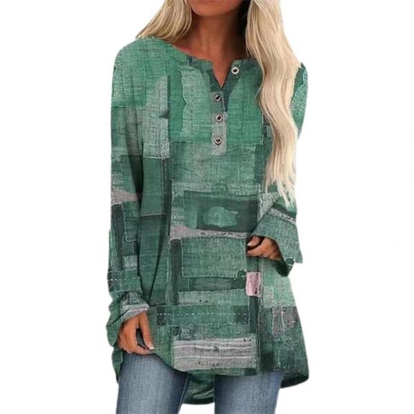 women's blouses & shirts casual long shirt small v-neck retro style printed buttons sleeve women for antumn pullover, White
women's blouses & shirts casual long shirt small v-neck retro style printed buttons sleeve women for antumn pullover, White