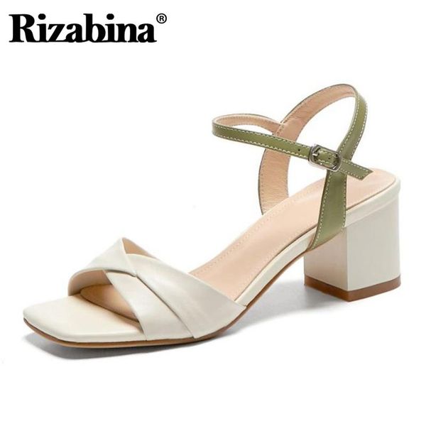 dress shoes rizabina women sandals genuine leather open toe thick chunky heel buckle strap ladies footwear outdoor fashion size 34-39, Black
dress shoes rizabina women sandals genuine leather open toe thick chunky heel buckle strap ladies footwear outdoor fashion size 34-39, Black