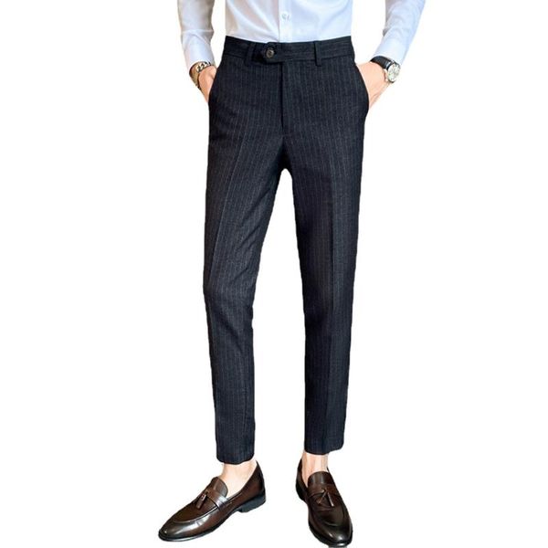 men's suits & blazers high-end brand fashion striped formal business suit pants groom wedding dress man performance party male trousers, White;black
men's suits & blazers high-end brand fashion striped formal business suit pants groom wedding dress man performance party male trousers, White;black