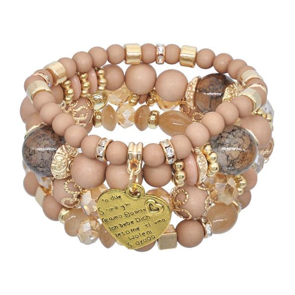 charm bracelets fashion bohemian multicolor natural stone crystal for women handmade heart beaded multilayer bracelet jewelry, Golden;silver
charm bracelets fashion bohemian multicolor natural stone crystal for women handmade heart beaded multilayer bracelet jewelry, Golden;silver