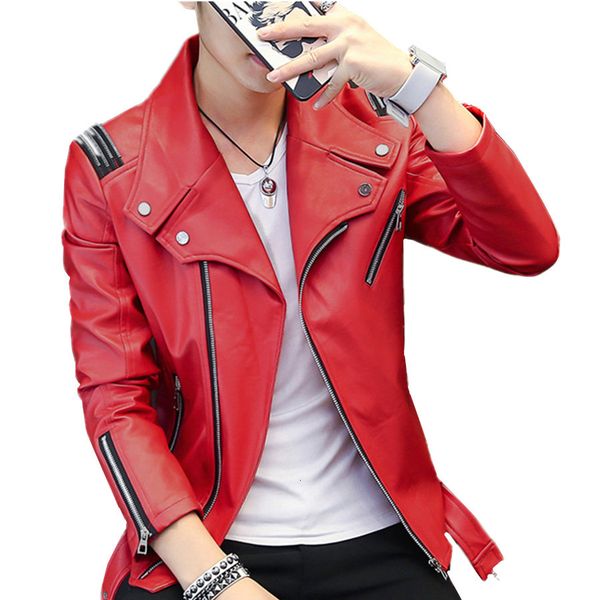 men's fur & faux classic design fashion mens pu leather jacket red white black fall winter slim male motorcycle coats 1j0j
men's fur & faux classic design fashion mens pu leather jacket red white black fall winter slim male motorcycle coats 1j0j