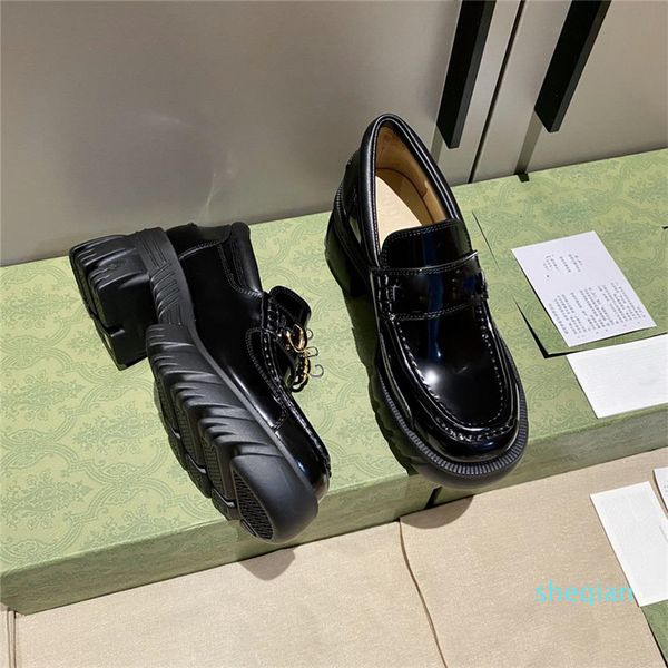 designer loafers women casual dress shoes spring /summer leather single shoe buckle thick soled real leather lady, Black
designer loafers women casual dress shoes spring /summer leather single shoe buckle thick soled real leather lady, Black