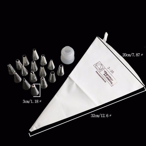 baking & pastry tools 16pcs/set converter cake decorating kit with bag icing piping cream
baking & pastry tools 16pcs/set converter cake decorating kit with bag icing piping cream