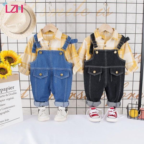 clothing sets lzh 2021 spring long sleeve lapel plaid shirt denim overalls suits fashion kids cute for girls baby boy outfit, White
clothing sets lzh 2021 spring long sleeve lapel plaid shirt denim overalls suits fashion kids cute for girls baby boy outfit, White