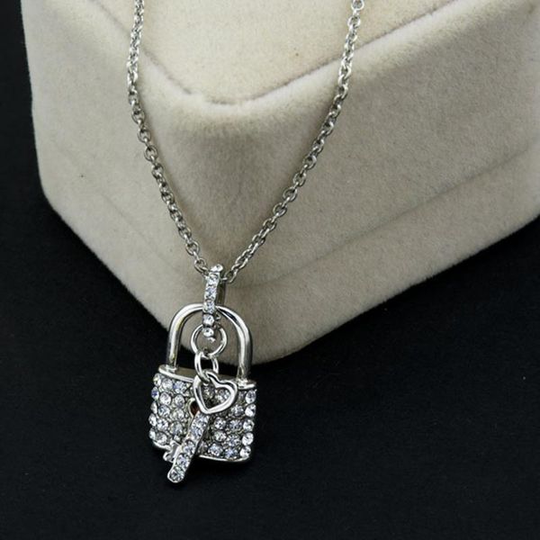 pendant necklaces korean style necklace fashion key micro diamond clavicle chain, Silver
pendant necklaces korean style necklace fashion key micro diamond clavicle chain, Silver