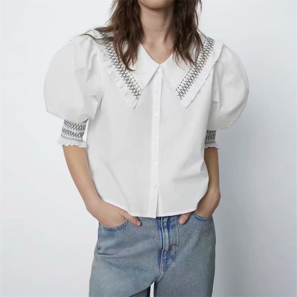 women summer kawaii blouses shirts half sleeve white casual female vintage street clothes blusas 210513
women summer kawaii blouses shirts half sleeve white casual female vintage street clothes blusas 210513
