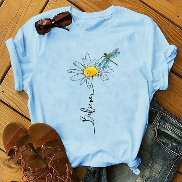 women's t-shirt daisy sunflower dragonfly funny t shirt women o-neck short sleeve tshirt black casual tee femme tshirts cotton, White
women's t-shirt daisy sunflower dragonfly funny t shirt women o-neck short sleeve tshirt black casual tee femme tshirts cotton, White