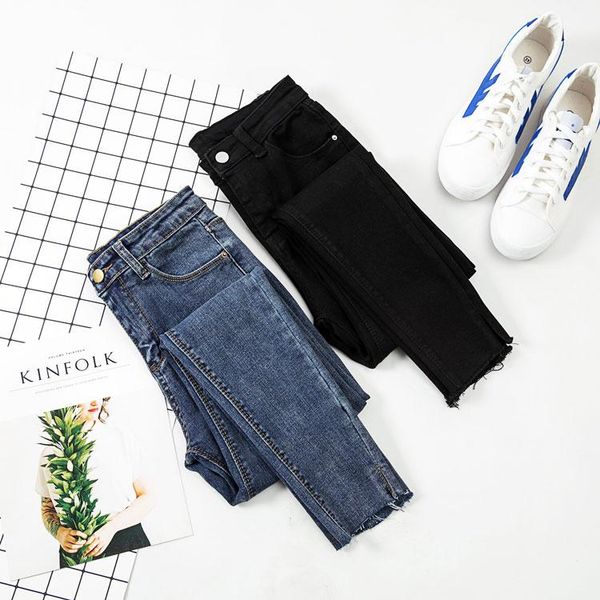 women's jeans elastic for women summerblue black vintage trousers ladies office long pants, Blue
women's jeans elastic for women summerblue black vintage trousers ladies office long pants, Blue