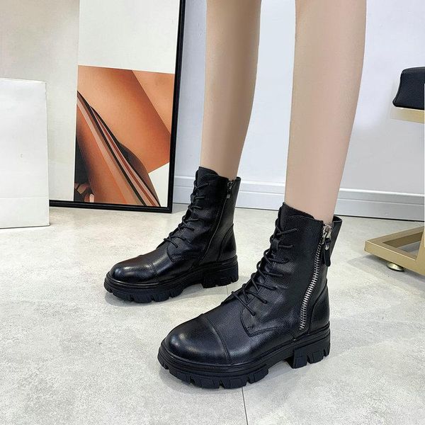 boots 2021 fashion shoes woman genuine cowhide lace-up thick round toe winter female buckle, Black
boots 2021 fashion shoes woman genuine cowhide lace-up thick round toe winter female buckle, Black