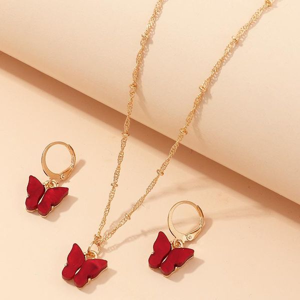 earrings & necklace wholesale acrylic butterfly pendant combination set japan and south korea sweet style alloy chain jewelry, Silver
earrings & necklace wholesale acrylic butterfly pendant combination set japan and south korea sweet style alloy chain jewelry, Silver