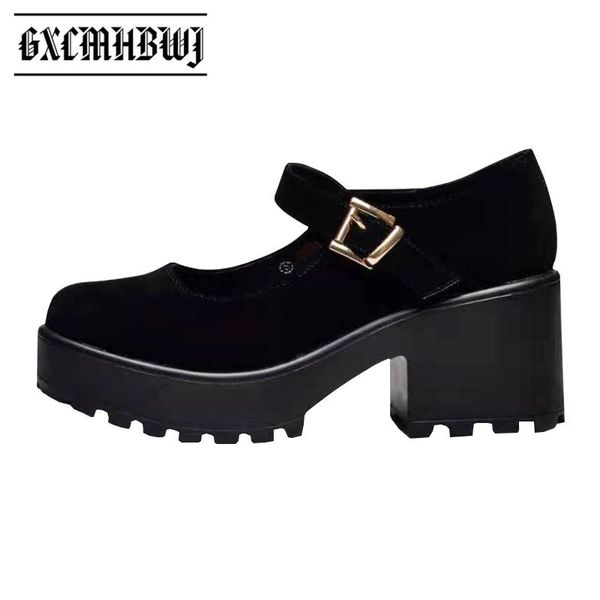 dress shoes gxcmhbwj spring fall japanese style lolita girl pumps retro round toe thick bottom buckle high platform mary janes student, Black
dress shoes gxcmhbwj spring fall japanese style lolita girl pumps retro round toe thick bottom buckle high platform mary janes student, Black