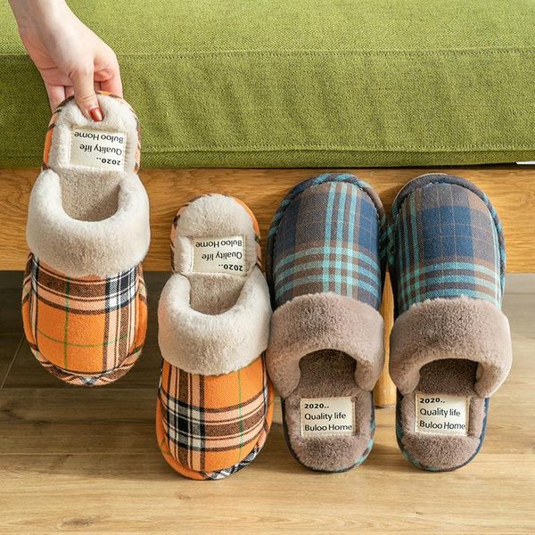 plaid slippers home warm house for women plush men non-slip shoes winter fur slides, Black
plaid slippers home warm house for women plush men non-slip shoes winter fur slides, Black