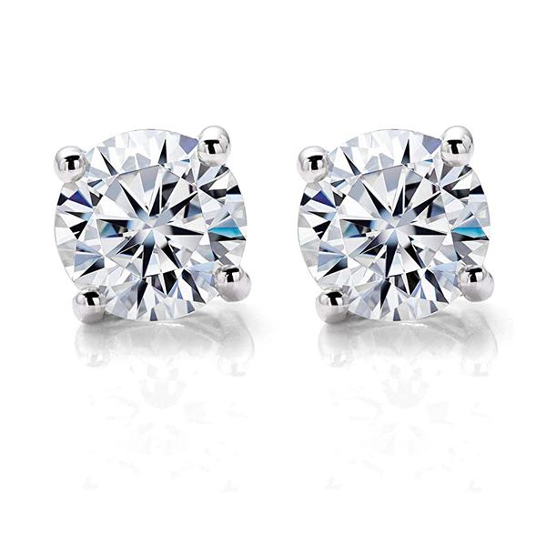 925 sterling silver 0.5 and 1.0 ct classic round cut earrings wedding jewelry woman girl gift, Golden;silver
925 sterling silver 0.5 and 1.0 ct classic round cut earrings wedding jewelry woman girl gift, Golden;silver