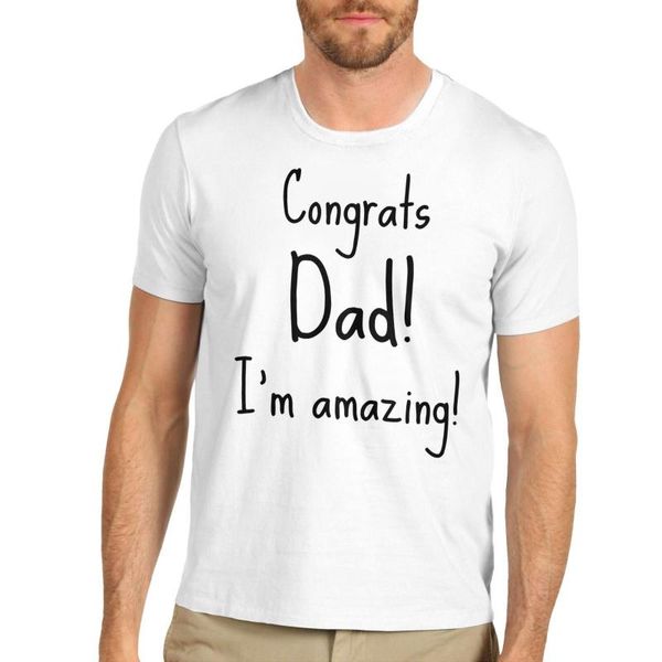 men's t-shirts crew neck fathers day congrats dad i'm amazing print t-shirt t shirt men funny tee shirts short sleeve, White;black
men's t-shirts crew neck fathers day congrats dad i'm amazing print t-shirt t shirt men funny tee shirts short sleeve, White;black