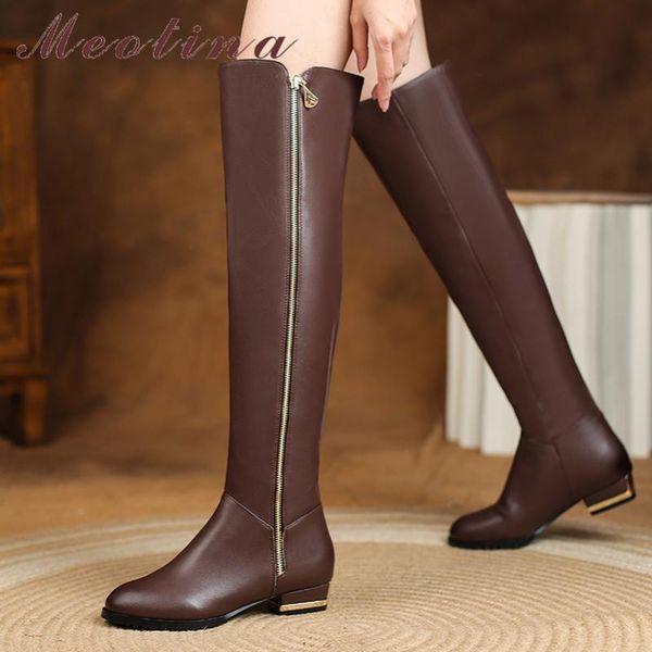 boots meotina genuine leather thick med heel ladies women zipper round toe over the knee autumn winter black 33-46
boots meotina genuine leather thick med heel ladies women zipper round toe over the knee autumn winter black 33-46