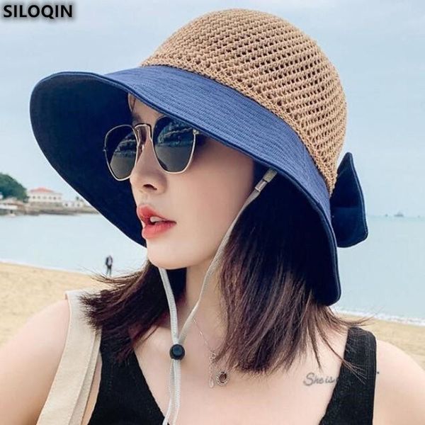 wide brim hats siloqin panama ladies cap trend summer fashion bowknot bucket hat for women's breathable mesh sun-protection sombreros, Blue;gray
wide brim hats siloqin panama ladies cap trend summer fashion bowknot bucket hat for women's breathable mesh sun-protection sombreros, Blue;gray