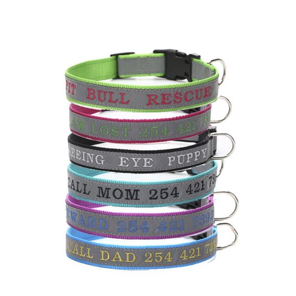 reflective dog collar personalized custom length adjustagble pet colllar fo puppy name embroidered quick release collars & leashes
reflective dog collar personalized custom length adjustagble pet colllar fo puppy name embroidered quick release collars & leashes