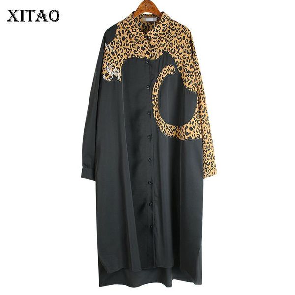 casual dresses xitao europe style leopard print stitching irregular dress women long sleeve loose plus size chiffon for wj1018, Black;gray
casual dresses xitao europe style leopard print stitching irregular dress women long sleeve loose plus size chiffon for wj1018, Black;gray