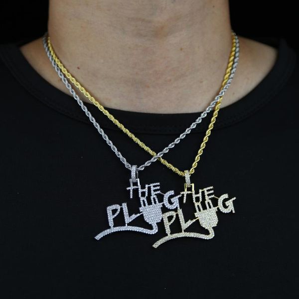 chains men hip hop plug letter pendant necklace with gold silver color long rope chain iced out bling hiphop necklaces fashion jewelry 
chains men hip hop plug letter pendant necklace with gold silver color long rope chain iced out bling hiphop necklaces fashion jewelry
