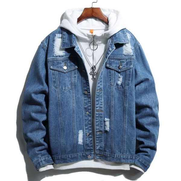 men's jackets men autumnwinter denim jacket retro blue male slim button ripped hole personality streetwear fashion, Black;brown
men's jackets men autumnwinter denim jacket retro blue male slim button ripped hole personality streetwear fashion, Black;brown