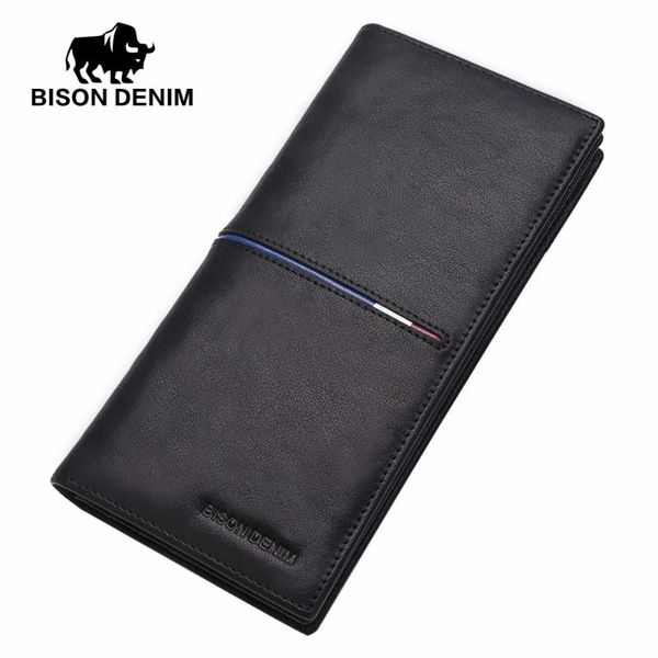 wallets bison denim men genuine leather long slim bifold wallet business male card holder purse, Red;black
wallets bison denim men genuine leather long slim bifold wallet business male card holder purse, Red;black