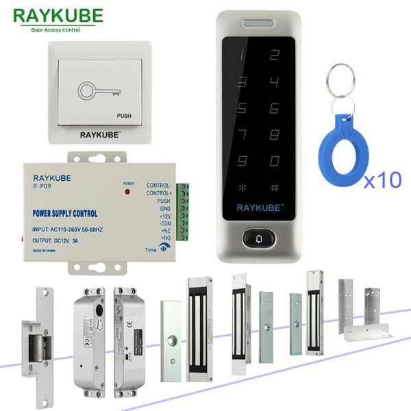 raykube diy access control system set with touch keypad + electronic door locks + exit button power supply rfid keys
raykube diy access control system set with touch keypad + electronic door locks + exit button power supply rfid keys