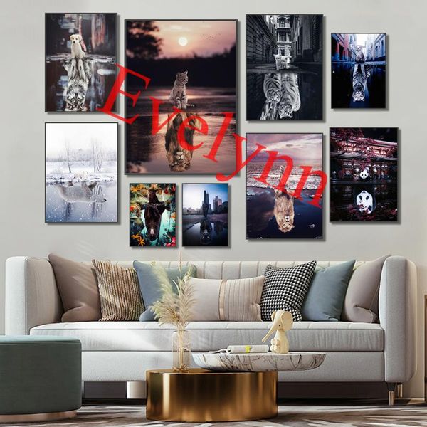 paintings animals panda,cat,dog,lion,tiger,leopard,bear,wolf underwater reflection posters and prints wall art canvas painting home decor
paintings animals panda,cat,dog,lion,tiger,leopard,bear,wolf underwater reflection posters and prints wall art canvas painting home decor