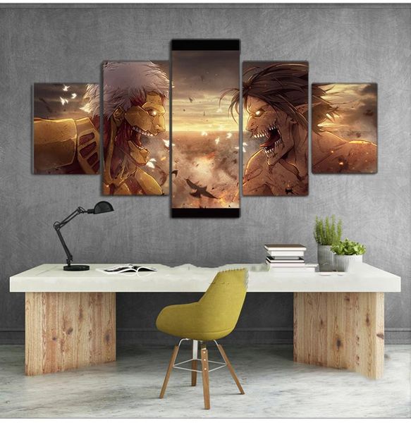 paintings 5 pieces attack on titan battle eren yeager poster modern home wall decor picture art print painting canvas for living room
paintings 5 pieces attack on titan battle eren yeager poster modern home wall decor picture art print painting canvas for living room