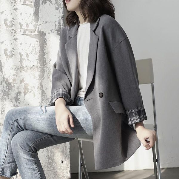 women's suits & blazers 2021 spring and autumn trendy small suit jacket female temperament korean casual design sense niche summer, White;black
women's suits & blazers 2021 spring and autumn trendy small suit jacket female temperament korean casual design sense niche summer, White;black